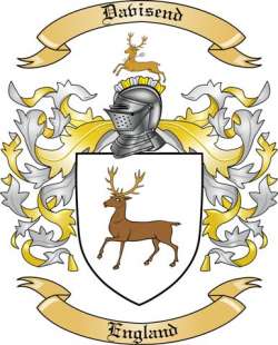 Davisend Family Crest from England