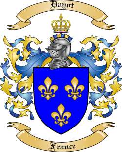 Dayot Family Crest from France