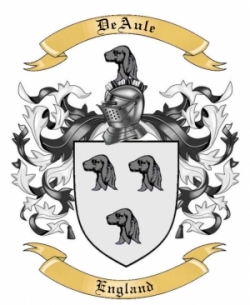 DeAule Family Crest from England