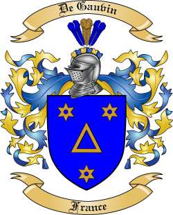 DeGauvin Family Crest from France