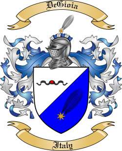 DeGioia Family Crest from Italy