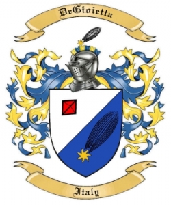 DeGioietta Family Crest from Italy
