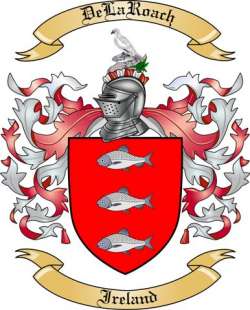 DeLaRoach Family Crest from Ireland