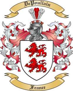 DePoullain Family Crest from France