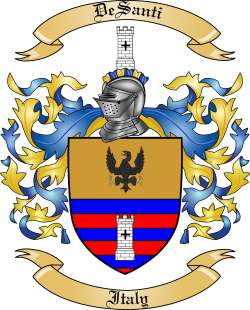 DeSanti Family Crest from Italy