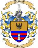 DeSanti Family Crest from Italy