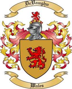 DeVaughn Family Crest from Wales