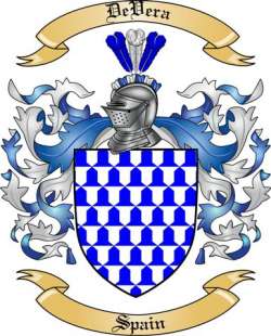 DeVera Family Crest from Spain