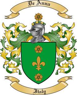 De Anna Family Crest from Italy