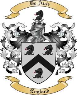 De Aule Family Crest from England