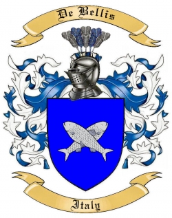De Bellis Family Crest from Italy