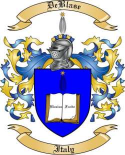 De Blase Family Crest from Italy