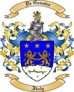 De Genova Family Crest from Italy