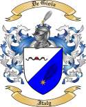 De Gioia Family Crest from Italy
