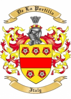 De La Portilla Family Crest from Italy