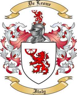 De Leone Family Crest from Italy