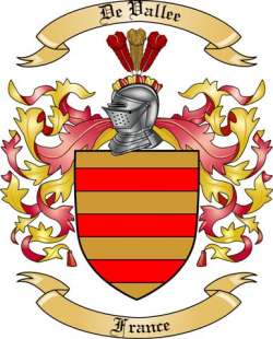 De Vallee Family Crest from France