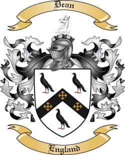 Dean Family Crest from England