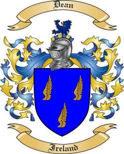 Dean Family Crest from Ireland