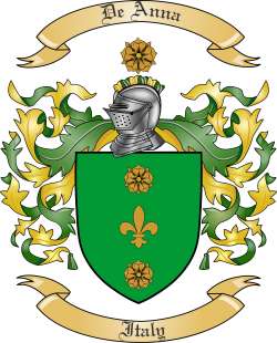 Deanna Family Crest from Italy