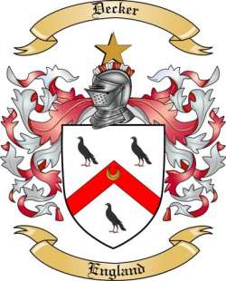 Decker Family Crest from England