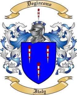 Degiacono Family Crest from Italy