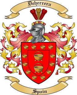 Deherrera Family Crest from Spain