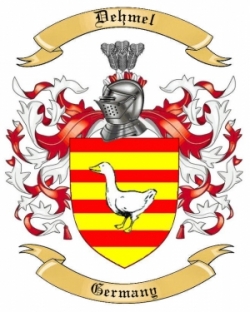 Dehmel Family Crest from Germany