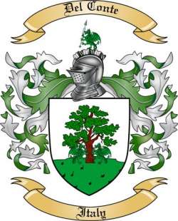 Del Conte Family Crest from Italy