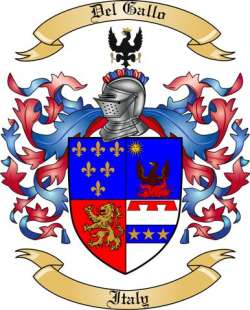 Del Gallo Family Crest from Italy