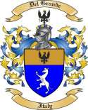 Del Grande Family Crest from Italy