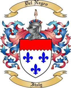 Del Negro Family Crest from Italy