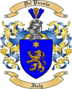 Del Piccolo Family Crest from Italy