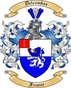 Delcambre Family Crest from France