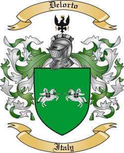 Delorto Family Crest from Italy