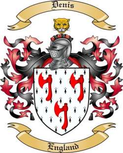 Denis Family Crest from England