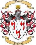 Denis Family Crest from England