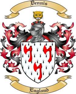 Dennis Family Crest from England