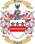 Denton Family Crest from England