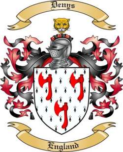 Denys Family Crest from England