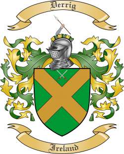 Derrig Family Crest from Ireland