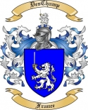 DesChamp Family Crest from France