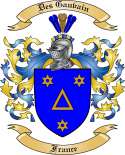 DesGauvain Family Crest from France
