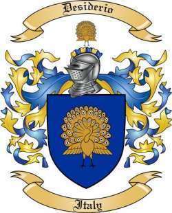 Desiderio Family Crest from Italy