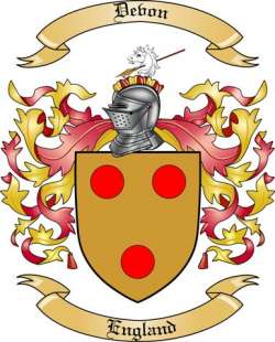 Devon Family Crest from England