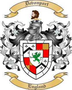 Devonport Family Crest from England