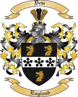 Dew Family Crest from England