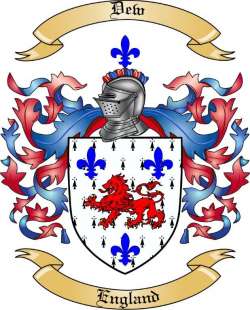 Dew Family Crest from England2