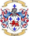Dewey Family Crest from England2
