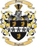 Dewey Family Crest from England